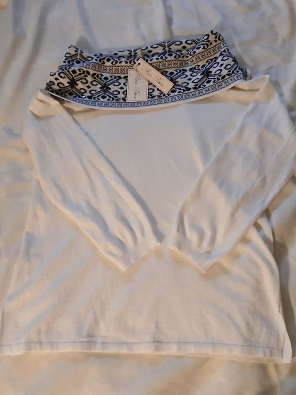 NWT Pina Rossi Vanilla Ice Off the Shoulder Sweater-XL